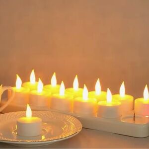 SoulBay Flameless Candles & Charging Base, 12pcs USB Rechargeable
